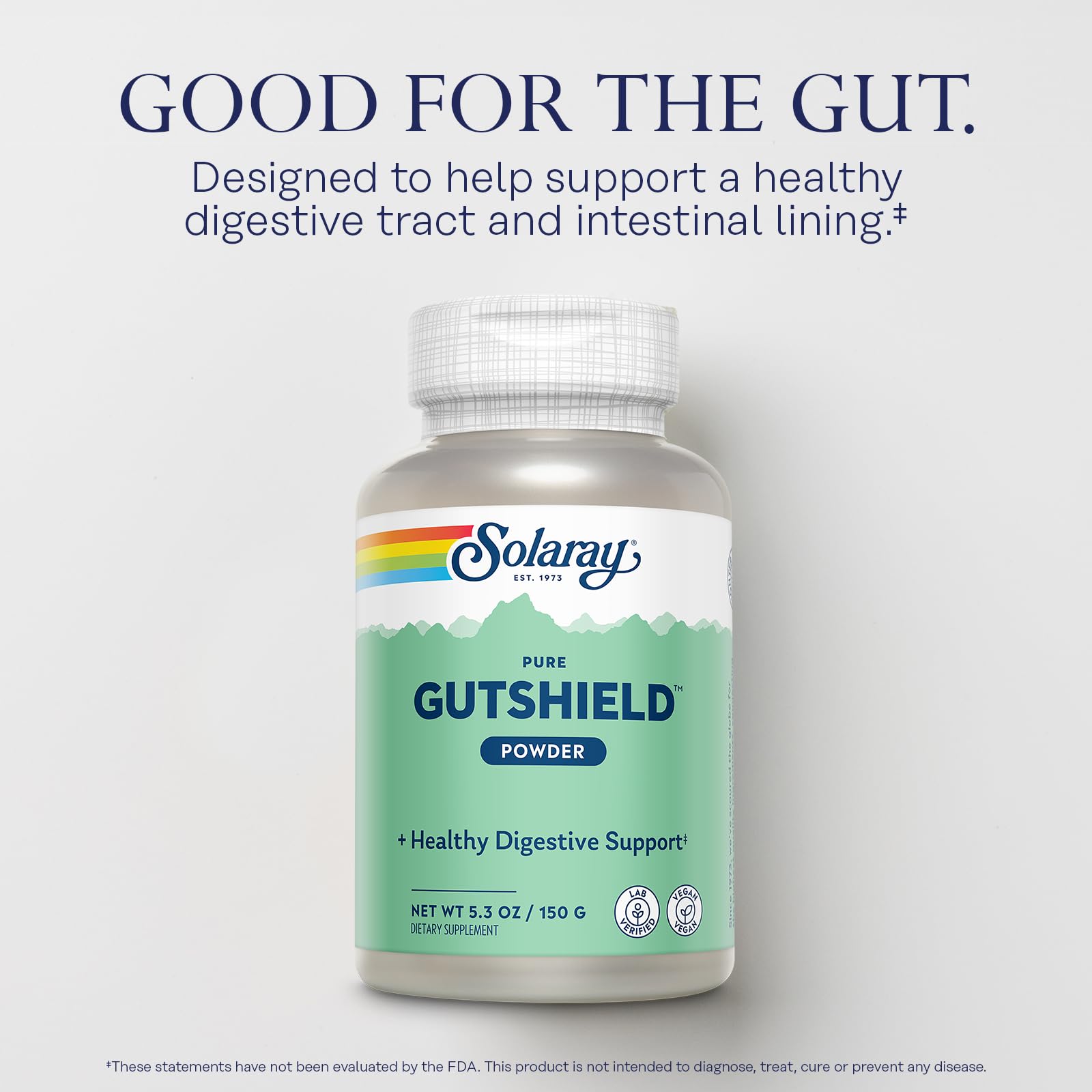 SOLARAY Gutshield Poudre — ingrédients l-glutamine, vitamine C et zinc