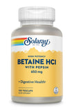 SOLARAY HCl avec pepsin, capsules-veganes, emballage pratique pour 180 portions.