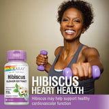 SOLARAY Hibiscus Sabdariffa, étiquette claire et informations nutritionnelles utiles.