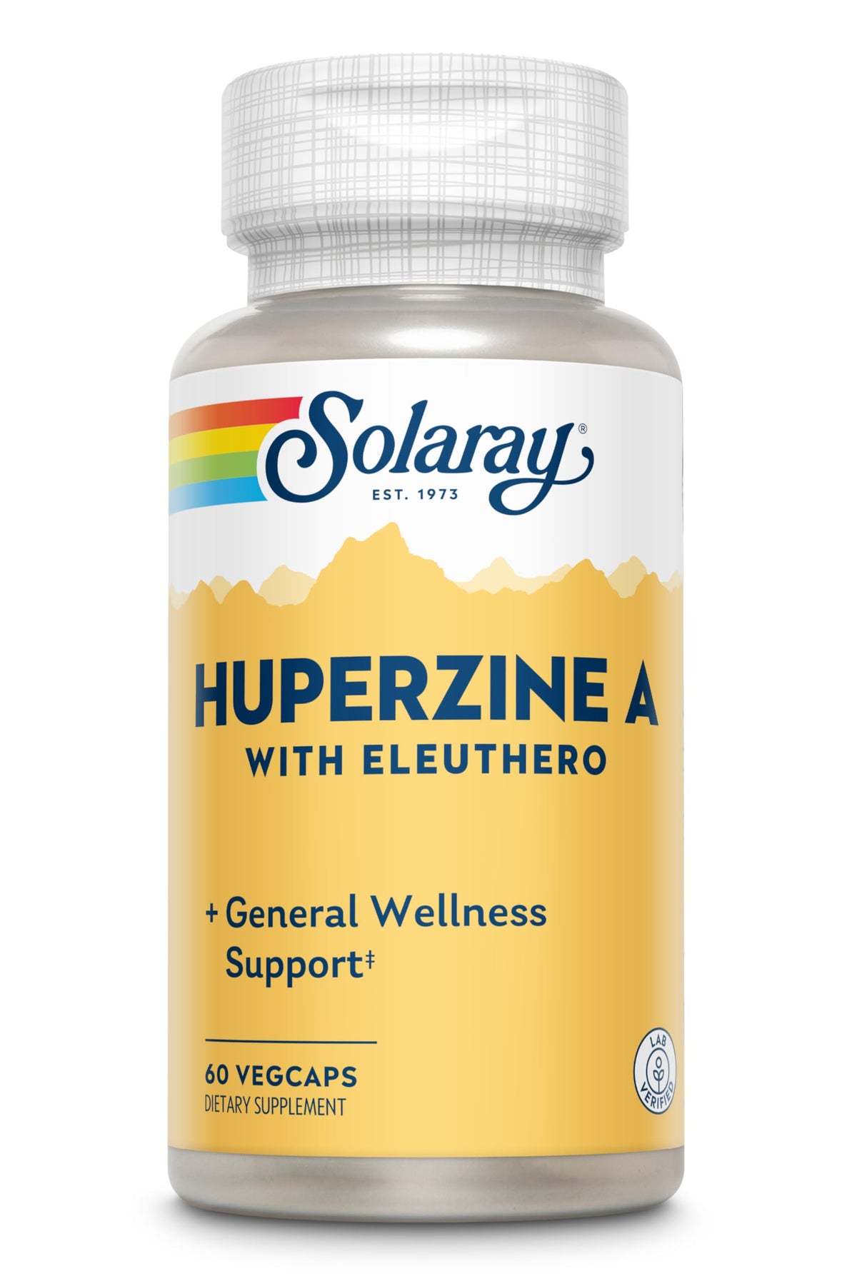 Solaray Huperzine A capsules emballage, présentation claire pour démarrer la journée avec concentration.