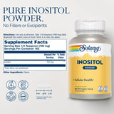 Cuillère-dose SOLARAY Inositol montrant la mesure précise 0,25 caf.