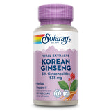 SOLARAY Ginseng coréen: bouteille de capsules pour énergie soutenue