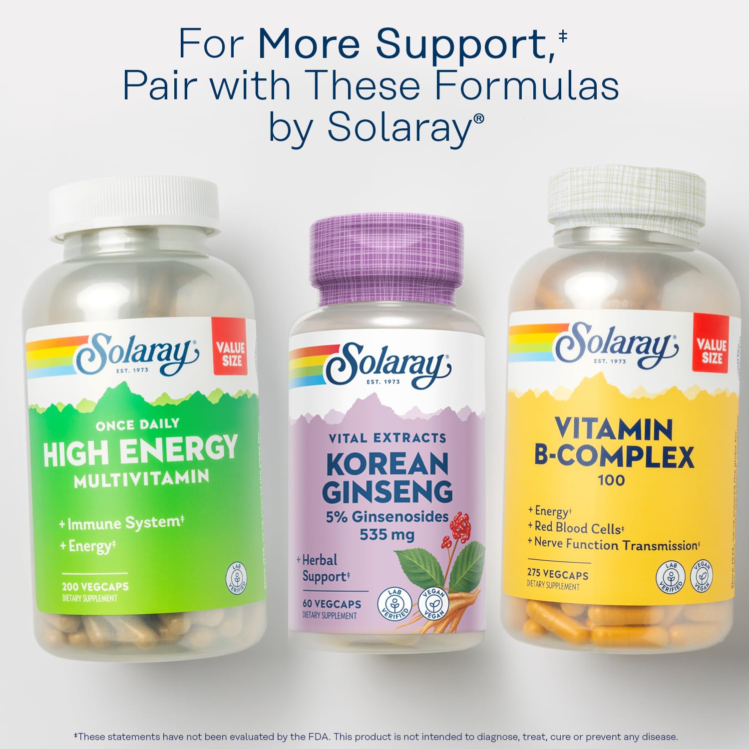 SOLARAY Ginseng coréen: laboratoire interne assurant qualité et pureté