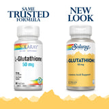 SOLARAY L-Glutathion 50 mg par portion, complément quotidien pratique.