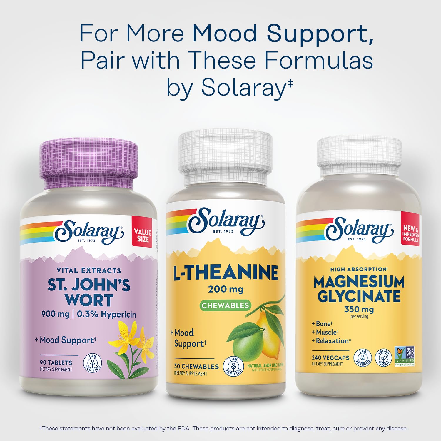 SOLARAY L-Theanine moment bien-être quotidien avec bouchée agréable