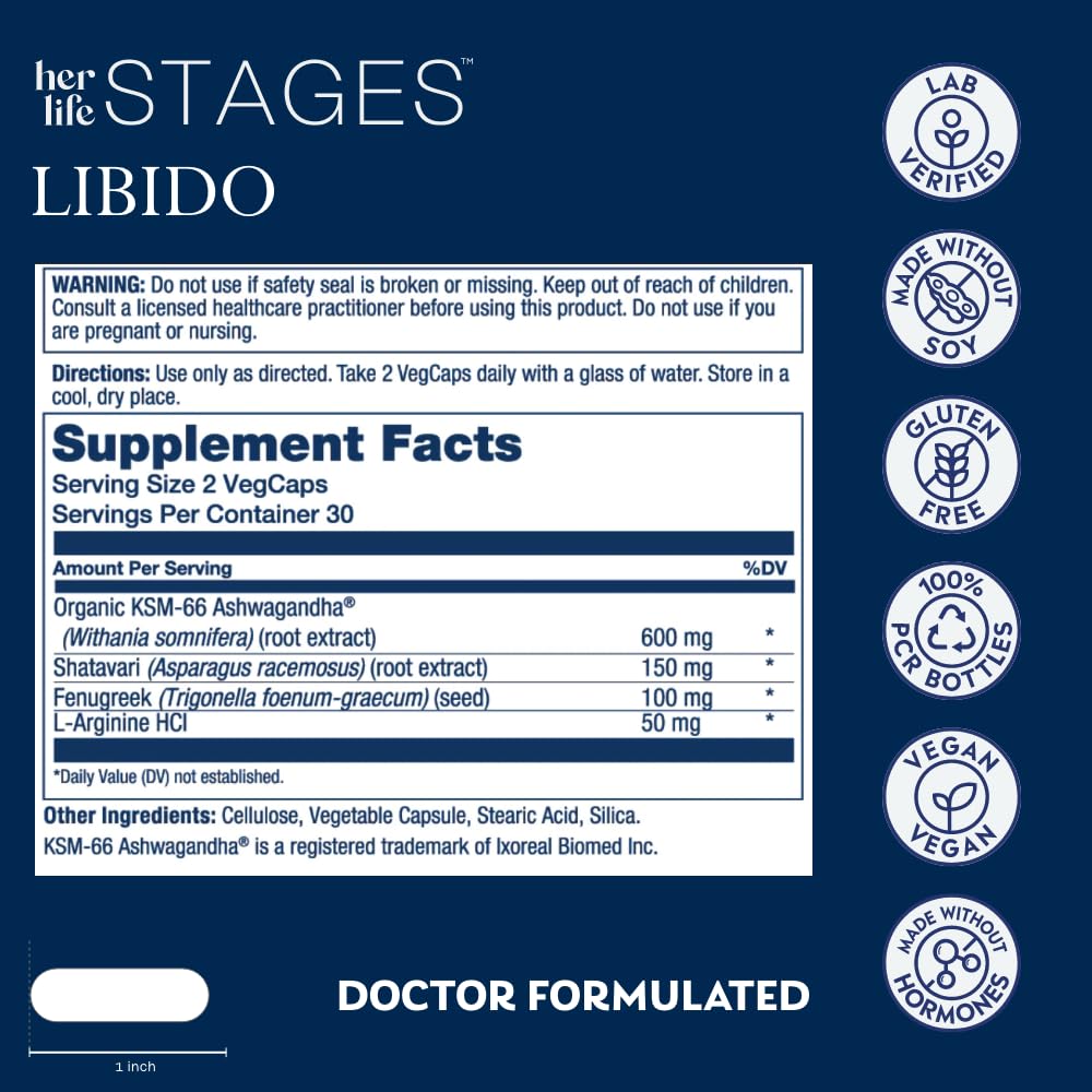 SOLARAY Libido Life Stages – Capsules 60 végétales pour une routine pratique.