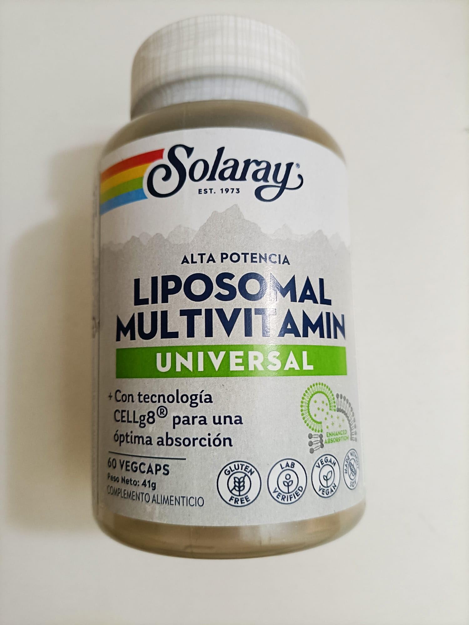 SOLARAY Liposomal Multivitamine – bouteille prête à l’emploi et design épuré