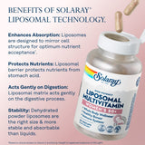 SOLARAY Liposomale Multivitamine, capsules véganes respectueuses de l’environnement.