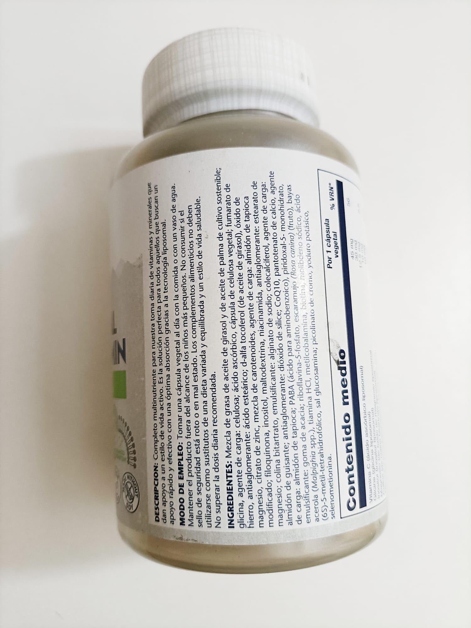 Capsules végétales SOLARAY Liposomal Multivitamine faciles à avaler