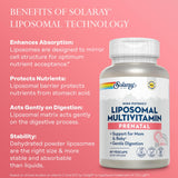 SOLARAY Liposomale Prénatale : design douceur digestive pour femmes enceintes.