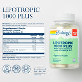 SOLARAY Lipotropic 1000 Plus – capsules faciles à prendre pour soutenir le métabolisme des graisses.