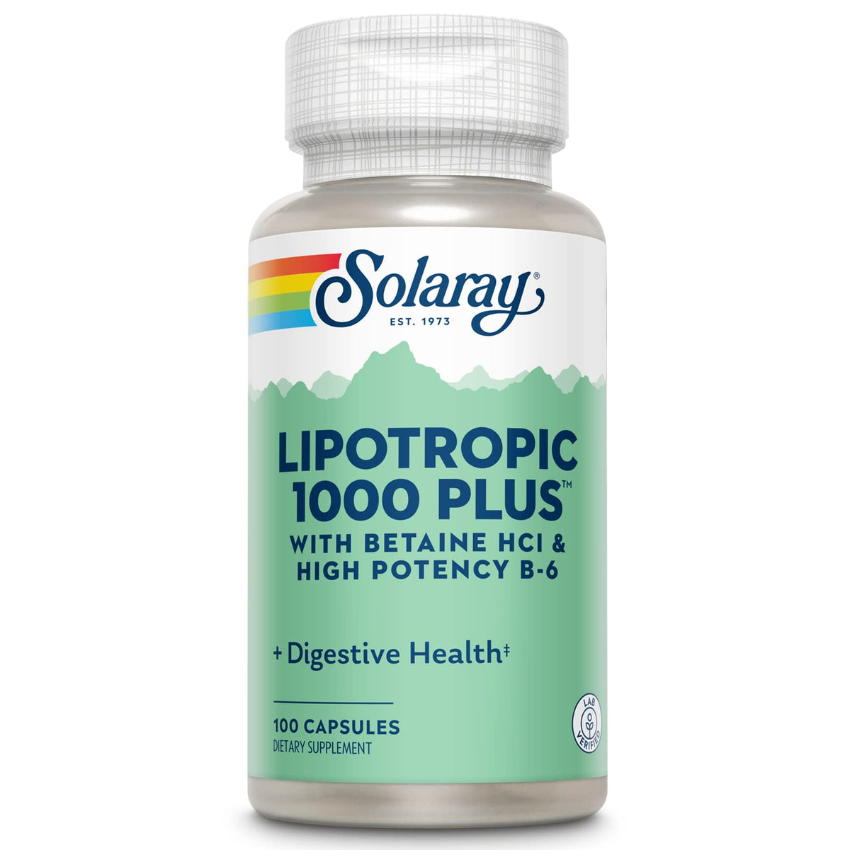 SOLARAY Lipotropic 1000 Plus – bouteille: soutien digestif quotidien et pratique
