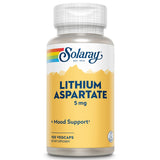 SOLARAY Lithium Aspartate - bouteille étiquetée, prise quotidienne possible