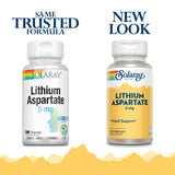 SOLARAY Lithium Aspartate - gélules faciles à prendre pour un apport minéral quotidien