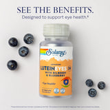 SOLARAY Lutéine Yeux Avancée – Mélange Épinard, Myrtille et Romarin pour le soutien visuel.