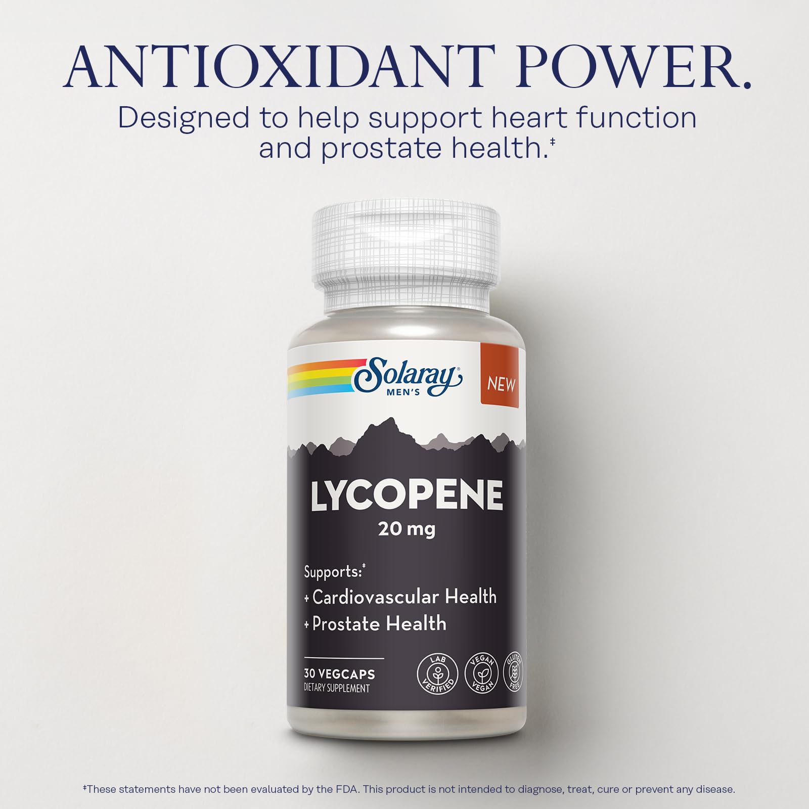 SOLARAY Lycopène – Capsules végétales faciles à avaler pour la routine quotidienne.