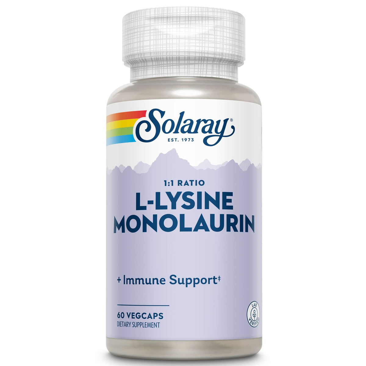 SOLARAY L-Lysine Monolaurin – bouteille montrant le potentiel de soutien immunitaire au quotidien