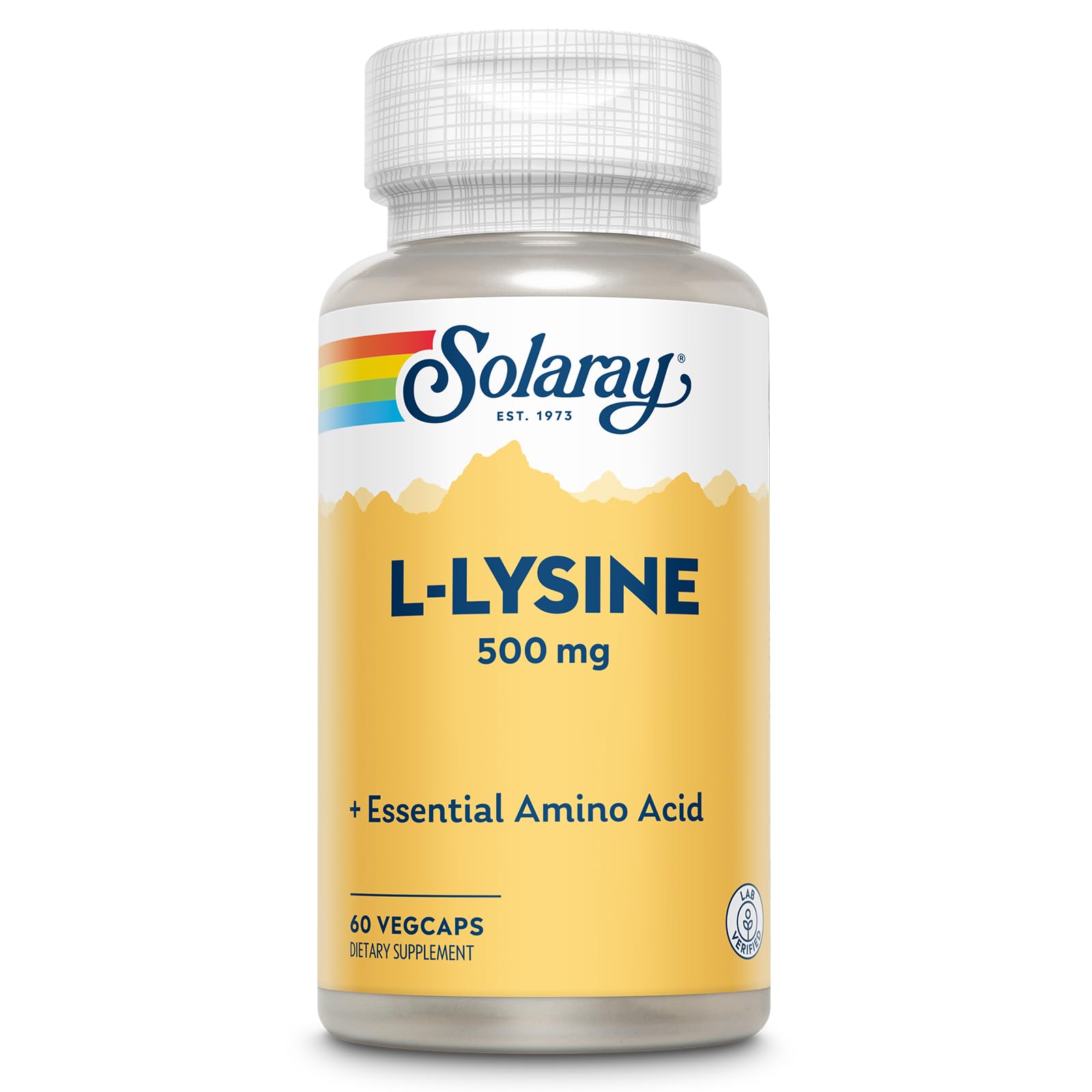 SOLARAY L-Lysine 500 mg — bouteille de gélules pour le bien-être quotidien