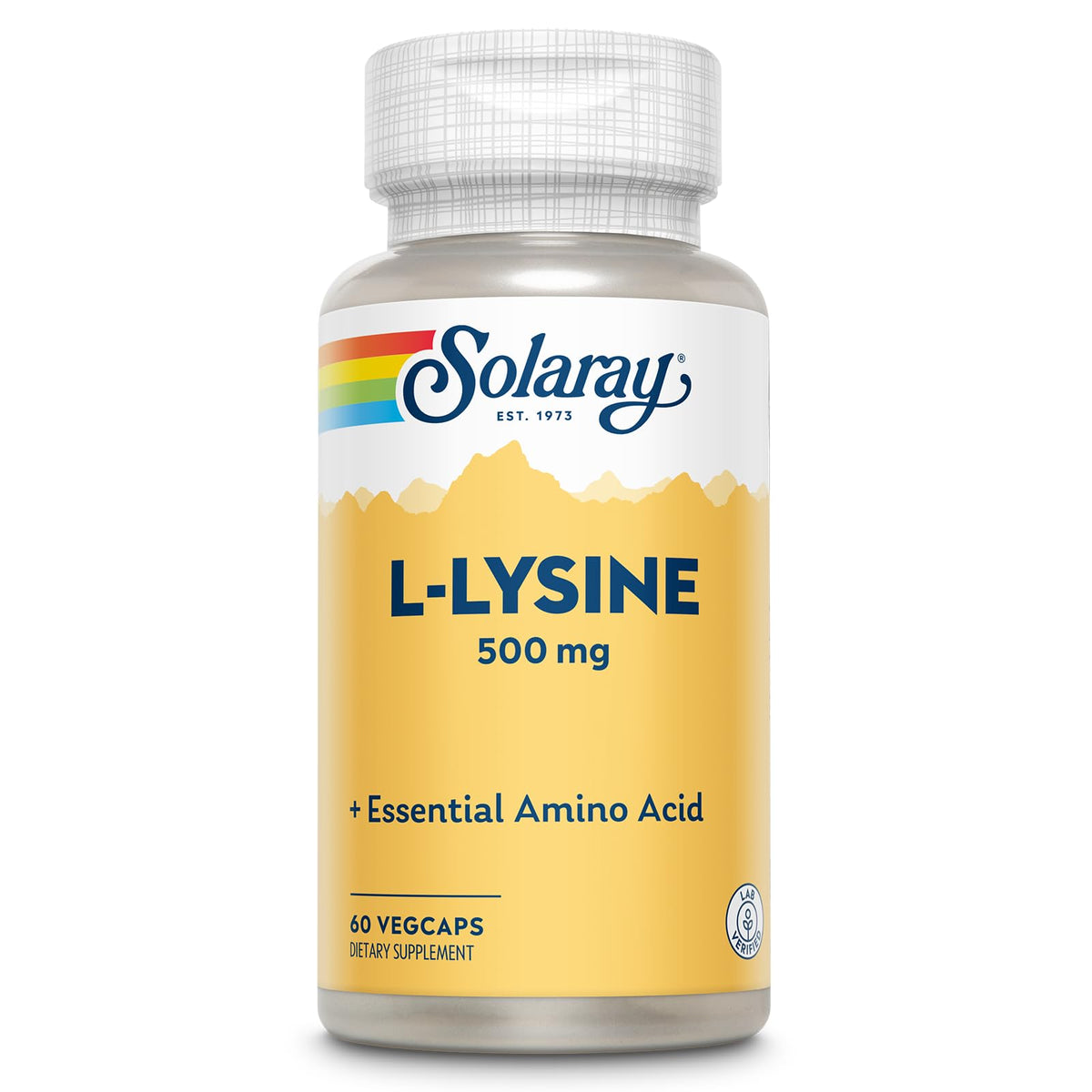 SOLARAY L-Lysine 500 mg — bouteille de gélules pour le bien-être quotidien