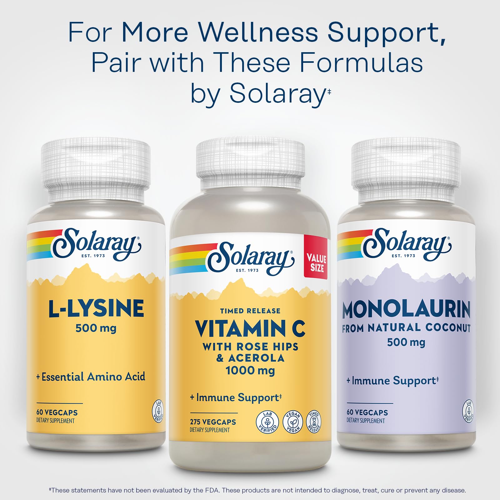 SOLARAY L-Lysine 500 mg — utilisation quotidienne soutenant le collagène