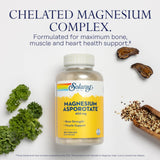 SOLARAY Magnesium Asporotate 400 mg, etiquette, informations claires pour une supplémentation quotidienne.