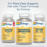 SOLARAY Magnesium Asporotate 400 mg, laboratoire et contrôle qualité garantissant la fiabilité.