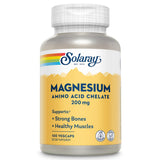 SOLARAY Magnésium chelaté dans la bouteille, soutien musculaire quotidien.