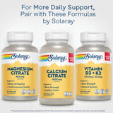 SOLARAY Magnésium Citrate 400 mg – fiche produit et visuels informatifs.