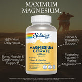 SOLARAY Magnésium Citrate 400 mg – étiquette claire et dosage fiable pour votre routine.