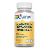 Solaray Magnesium Potassium Bromélaïne – bouteille pratique pour le quotidien et soutien potentiel.