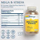 Capsules Solaray Mega Vitamin B-Stress prêtes à l’emploi quotidien