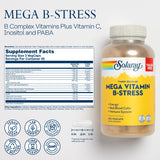 SOLARAY Mega Vitamin B-Stress, comprimés, énergie et immunité potentielles.