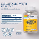SOLARAY Mélatonine 10 mg avec glycine – gélules faciles à prendre le soir