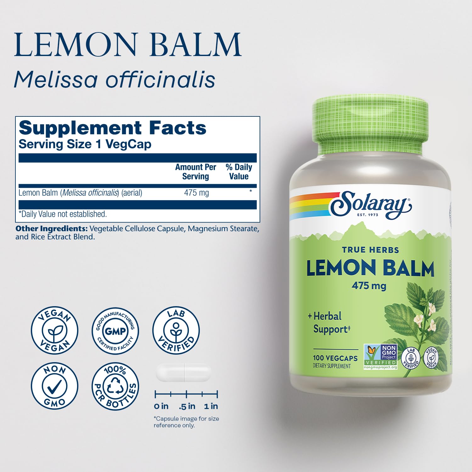 Mélisse Solaray, format pratique pour une routine bien-être.
