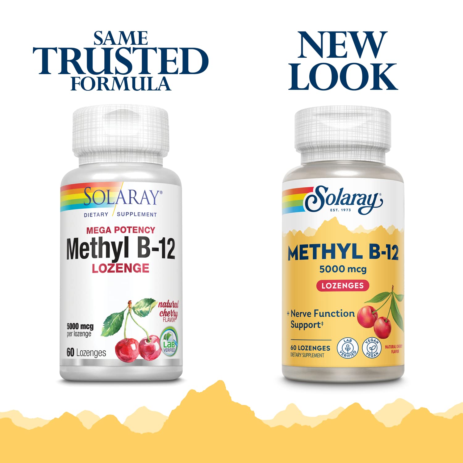 Bouteille PCR SOLARAY Méthyl B12, emballage écologique et durable.
