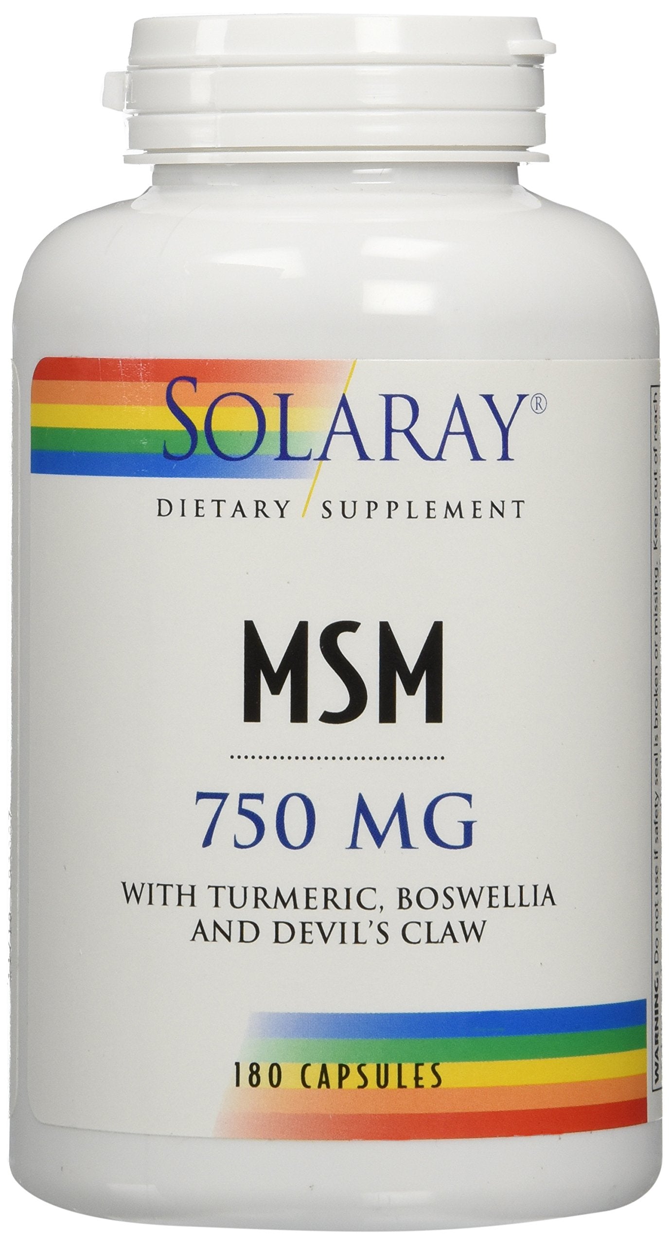 SOLARAY MSM : association curcuma-boswellia-griffe-du-diable pour le confort.