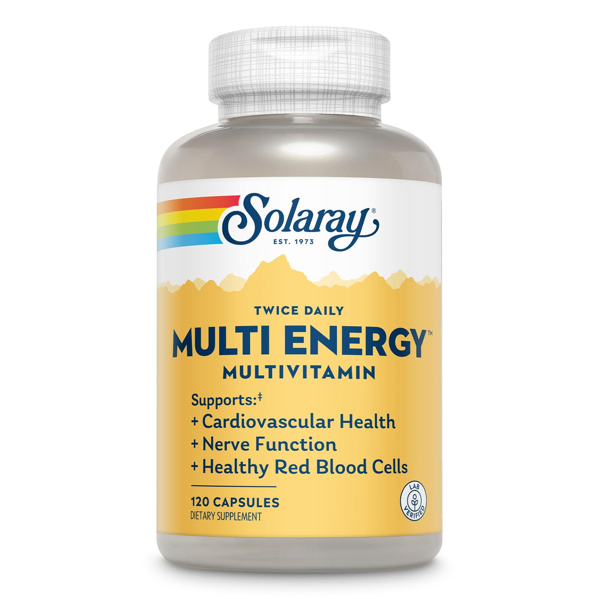 SOLARAY Multi Energy gelules dans bouteille plastique, prise quotidienne facile