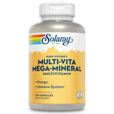 SOLARAY Multi-Vita Mega-Mineral – bouteille avec capsules faciles à avaler pour énergie quotidienne