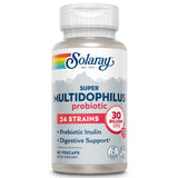 Solaray Multidophilus en bouteille: soutien digestif quotidien grâce à 24 souches.