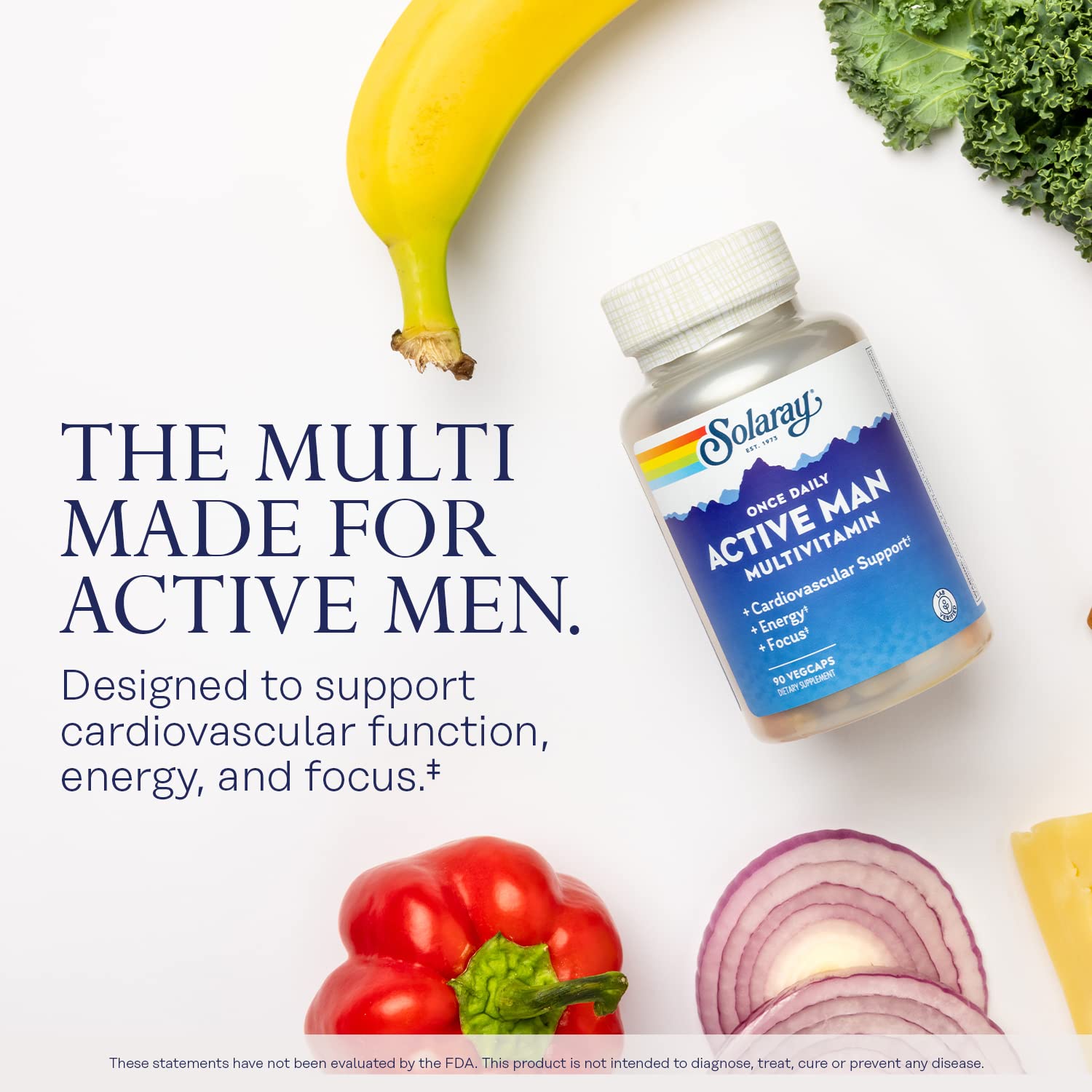 SOLARAY Multivitamine Active Homme – Soutien immunitaire potentiel au quotidien