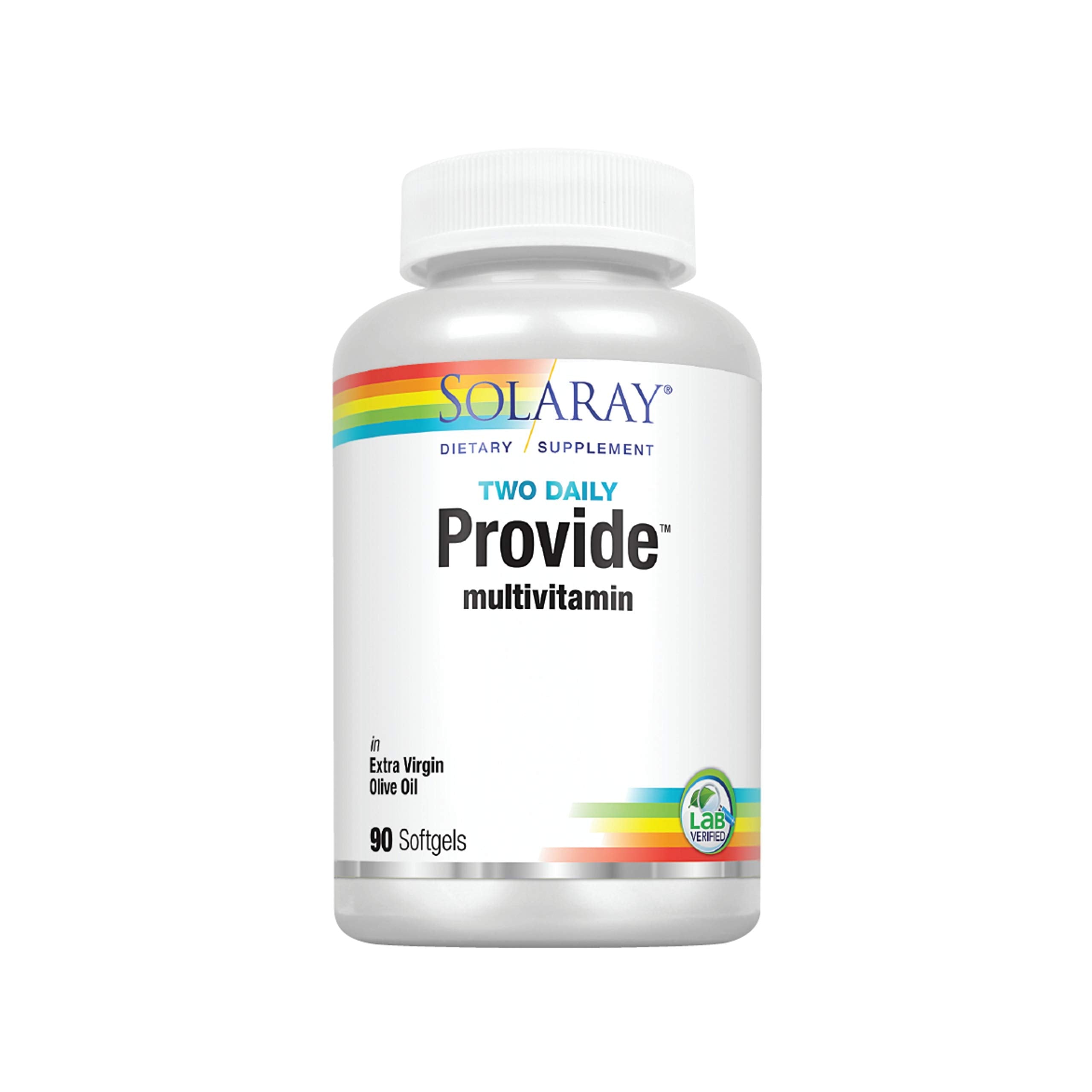 SOLARAY Multivitamine – bouteille gélules molles, faciles à avaler au quotidien.