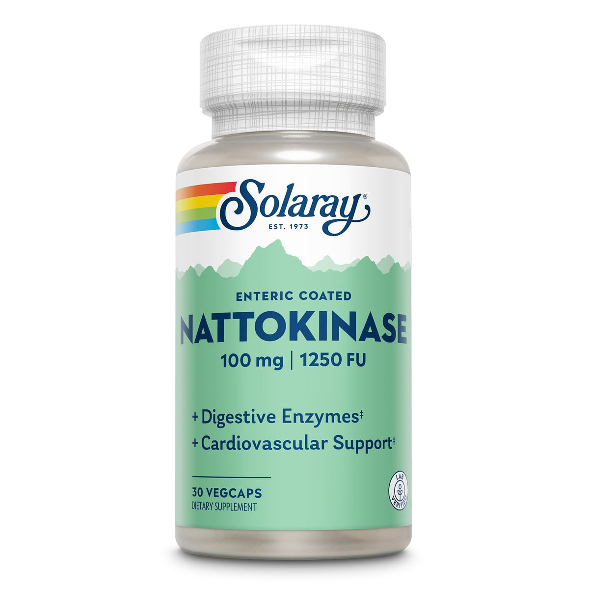 SOLARAY Nattokinase – bouteille 30 gélules, soutien potentiel à la circulation.
