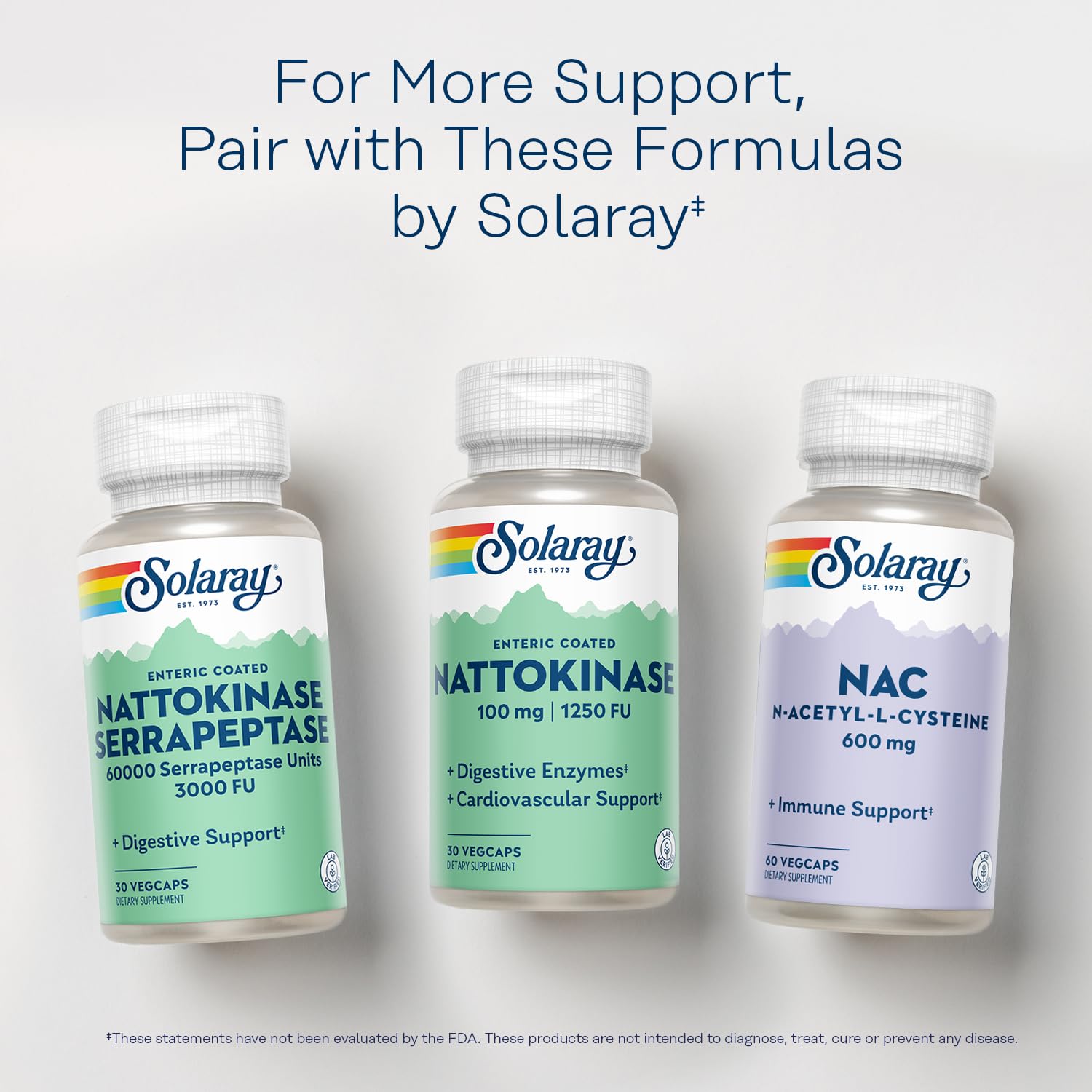 SOLARAY Nattokinase – bouteille ouverte suggérant utilisation régulière.