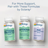 SOLARAY Nattokinase – bouteille ouverte suggérant utilisation régulière.