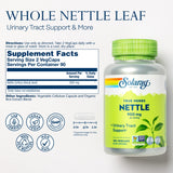 SOLARAY Nettle Leaf bouteille – bouteille prête à l'emploi pour le soutien urinaire et rénal.