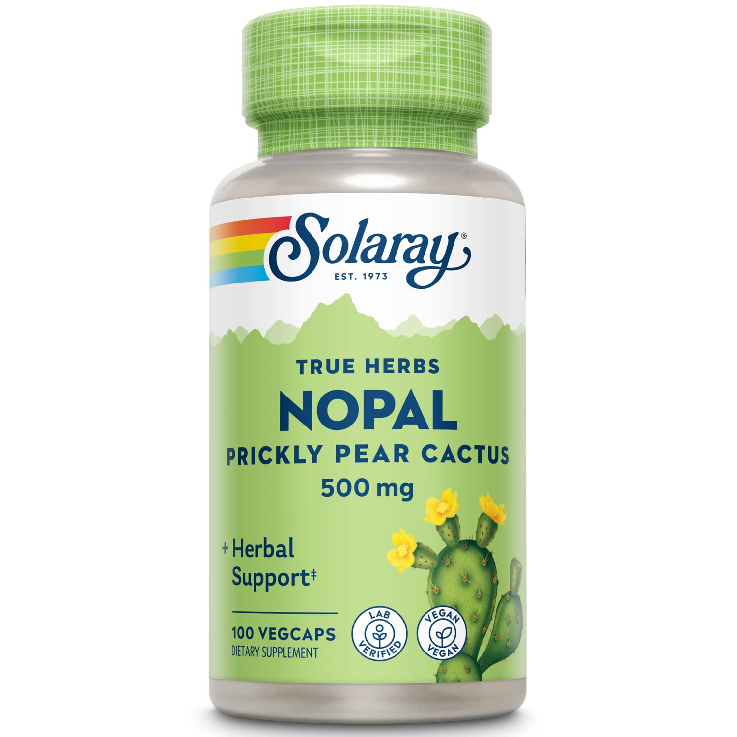 SOLARAY Nopal – boîte de capsules 500 mg, pratique au quotidien