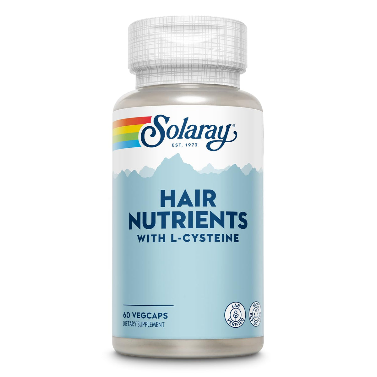 SOLARAY nutriments cheveux L-Cystéine – bouteille prête à votre routine capillaire.