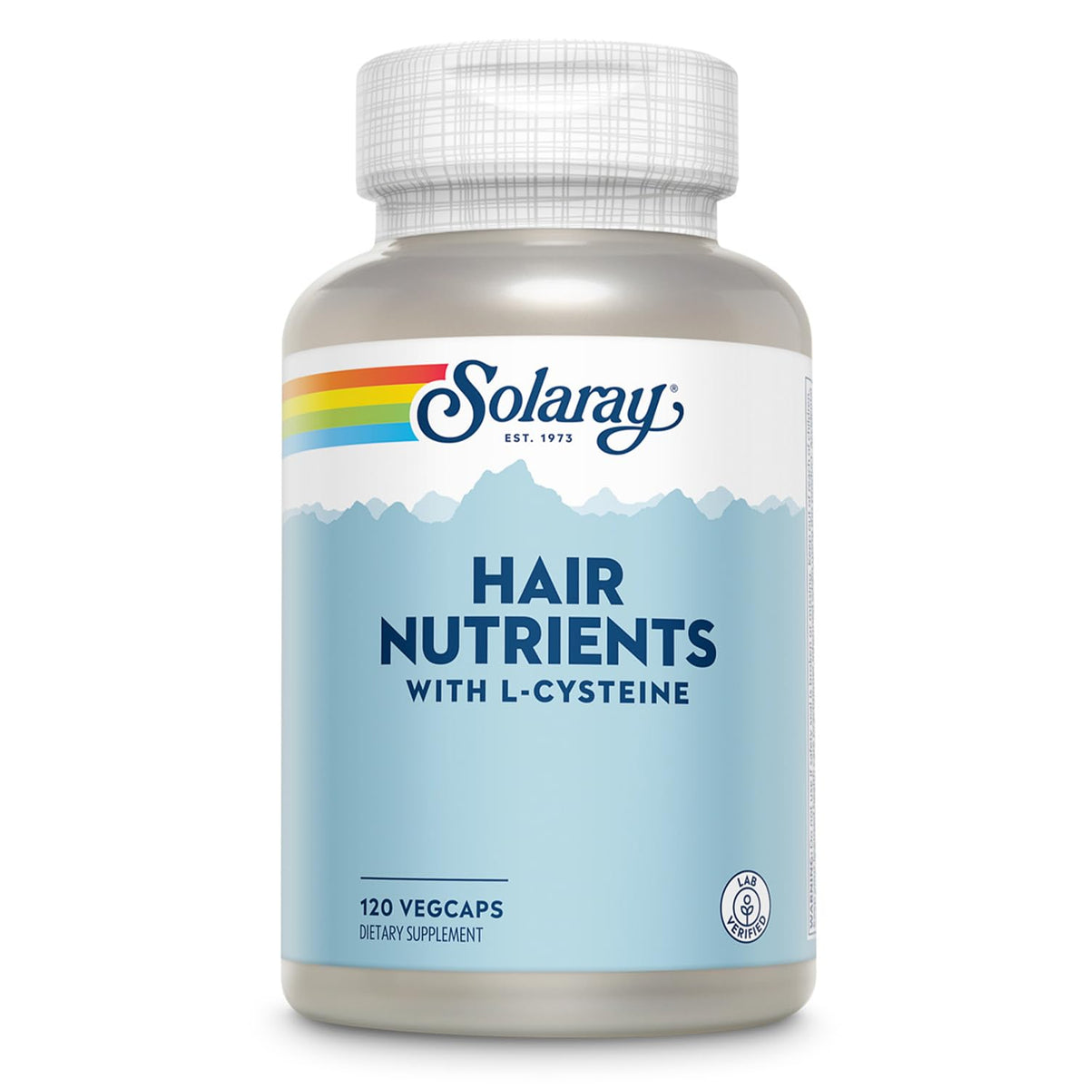 SOLARAY Nutriments cheveux, bouteille capsules L-Cystéine pour un soutien potentiel des cheveux