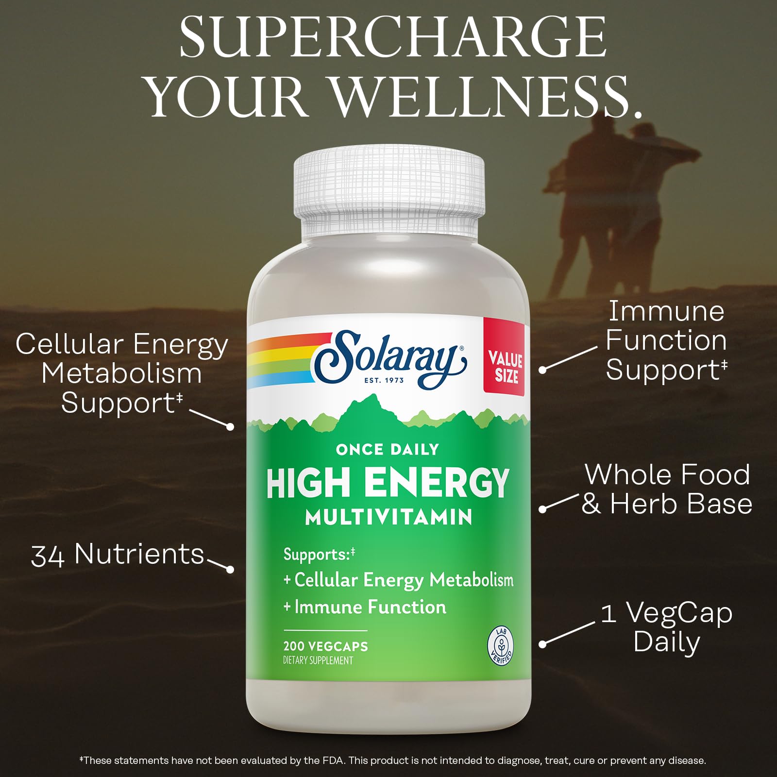 SOLARAY Once Daily – compléments immunité, vitamine A pour le soutien immunitaire.