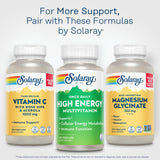 SOLARAY arrière-bouteille, informations produit et recommandations d’utilisation.